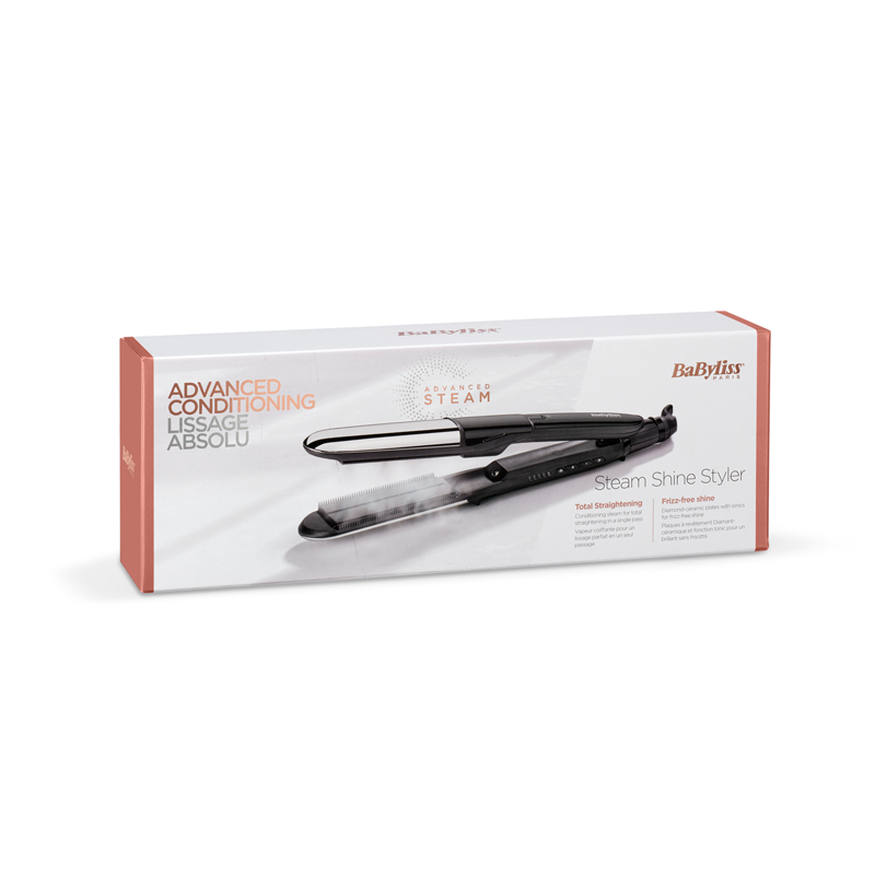BaByliss Piastra a vapore 2in1 SteamShine Ceramic